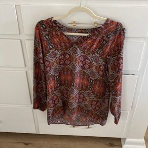 Tolani Aztec print blouse